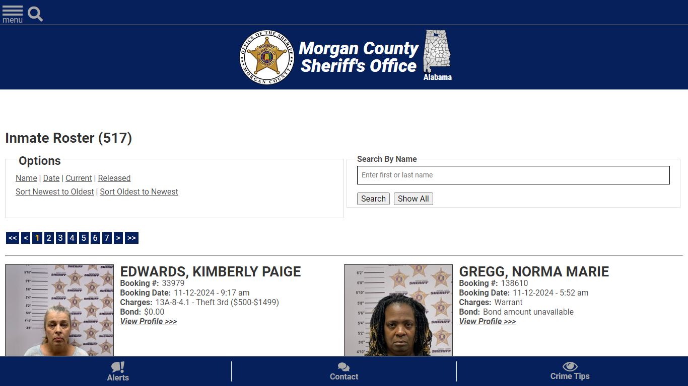 Inmate Roster (505) - Morgan County Sheriff, Al