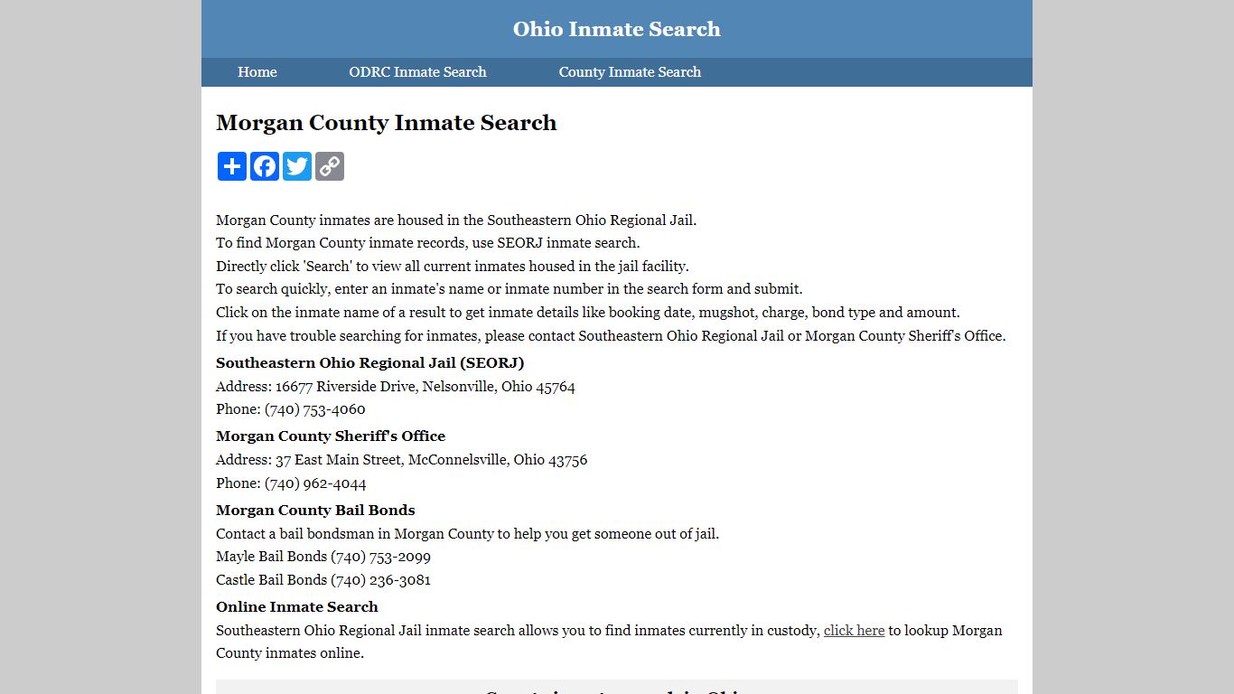 Morgan County Inmate Search